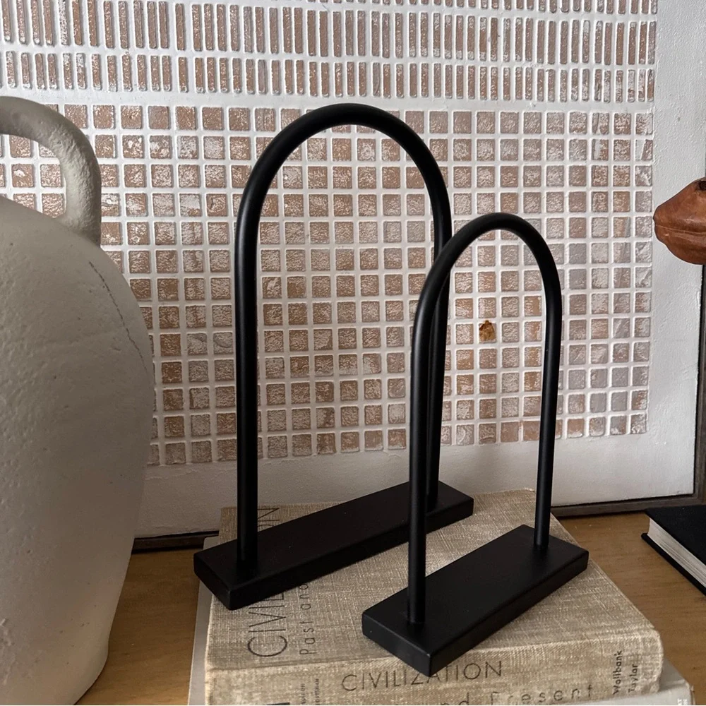 Elegant Medium & Small Metal Arch Tabletop Sculpture | Crate and Barrel